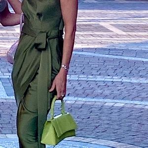 Gorgeous green silk dress
